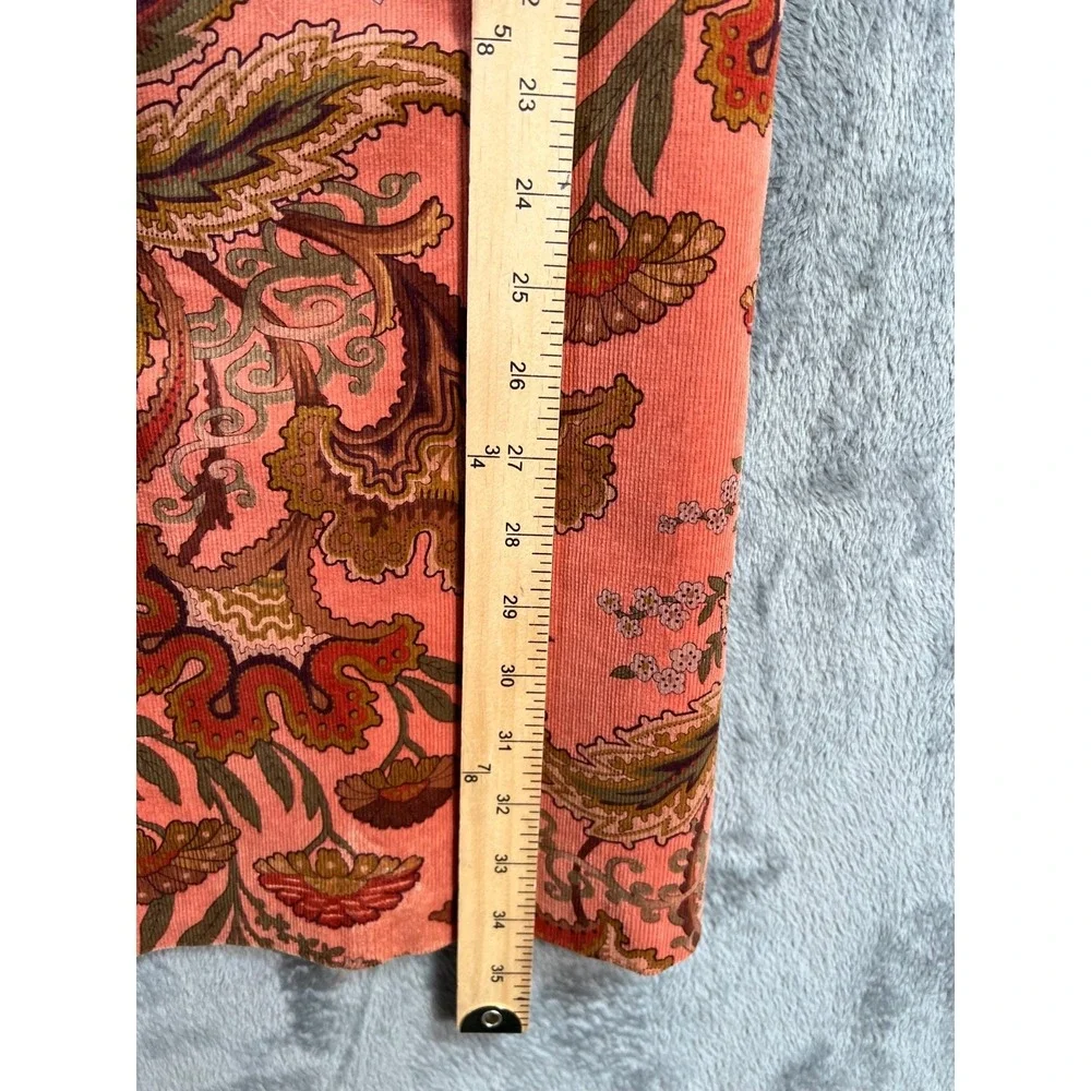 Just In Time USA Corduroy Jacket Womens Large Pink Floral Y2K Vintage - Picture 9 of 11